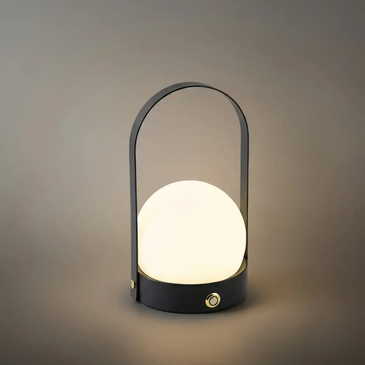 Modern Portable Table Lamp – LED Glass Lantern Light
